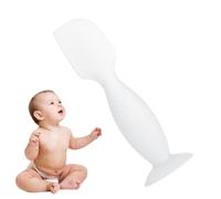 Spatule à pâte, brosse à crème pour couches pour nouveau-né - Spatule à crème en silicone souple et sûre - Applicateur de pâte flexible avec base à ventouse pour crème à couches nouveau-nés garçons fi
