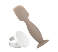 Spatule à pâte pour bébé,Spatule à pâte - Spatule à crème en silicone souple et sûre,Applicateur de pâte flexible avec base à ventouse pour crème à couches nouveau-nés garçons filles