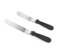 Spatule à Pâtisserie, 2 Pcs Spatule Coudée en Acier Inoxydable