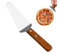 Spatule à pizza - Serveur à gâteau avec manche en bois - Outils de cuisson, pelle à gâteaux, pelle à fromage, support à gâteaux, serveur à pelle triangulaire pour