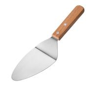 Spatule à pizza, spatule à - Pelle triangulaire en acier inoxydable avec manche en bois, couverts de service à gâteau, emporte-pièce pour dessert