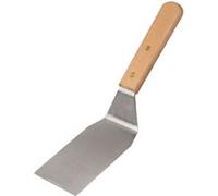 Fackelmann FM Professional 21695 Spatule à plancha, Pelle à gratins, Pelle à Steaks pour Barbecue, Acier Inoxydable, Bois, 27,5 cm