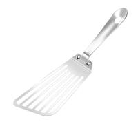 Spatule à poisson en acier inoxydable pour frire steak et œufs avec fentes filtrantes à l'huile et boucle de suspension, 33,5 x 8,5 cm