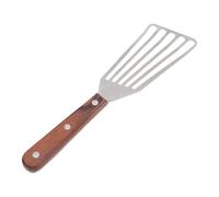 Spatule à poisson experte | Acier inoxydable avec manche en bois | Spatule polyvalente pour griller/retourner/sauter | Chaleur - Ustensile de cuisine tolérant (S)