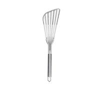 Spatule à poisson fendue en acier inoxydable de qualité professionnelle, outil de cuisine robuste pour griller, frire, pâtisserie, camping, restaurant, argent 2,8 oz