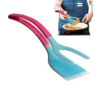 Spatule à œufs - Pince à œufs 2 en 1 - Poignée ergonomique pour steak, barbecue, crêpe, poisson, toast, petit-déjeuner, omelette
