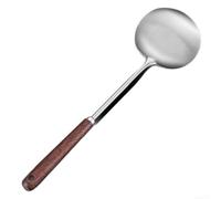 Spatule Acier Inoxydable pour bois Noyer 38cm Résistante Spatule | pour bois de noyer naturel, acier inoxydable, manche long 38cm, résistance haute température, lavable