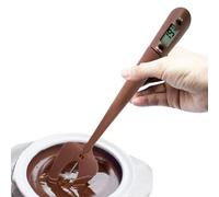 Spatule avec thermomètre numérique pour bonbons - Capteur de température en silicone et acier inoxydable de 12,2 pouces | Agitateur professionnel avec lecteur de température alimentaire pour chocolat