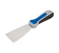 Spatule bi-matière 60 mm avec poignée ergonomique, idéale pour appliquer et étendre des matériaux dans les travaux manuels et de bricolage.