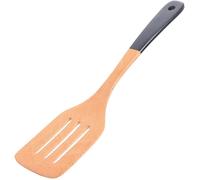 Spatule Cuisine en Bois et Plastique, Manche Orange, Résistante à Chaleur