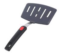 Spatule Cuisine en Silicone Noir, Acier Inoxydable, pour Œufs et Pancakes