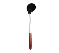Spatule Cuisine Silicone pour bois Acier 304 Anti-Rayures Spatule(Ladle)