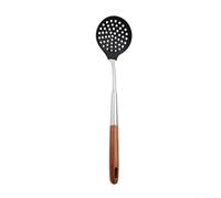 Spatule Cuisine Silicone pour bois Acier 304 Anti-Rayures Spatule(Skimmer)