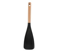 Spatule de cuisine, 30,5 x 7,1 cm, cuillère à mélanger en silicone de qualité alimentaire, poignée en bois, outil de cuisine anti-adhésif résistant à la chaleur pour mélanger, ramasser, cuire