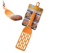 Spatule de cuisine d'extérieur en nylon résistant à la chaleur - Outil de tournage plat pour barbecue - Petit ustensile alimentaire pour barbecue, pique-nique, petit-déjeuner, omelette, poêle à feu