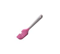 Zenker 44916 Spatule de cuisine 2 en 1, spatule à pâtisserie, spatule pour nettoyer le fouet, ustensile de pâtisserie, Plastique, Silicone, Nylon, Rose, Gris, 27 cm