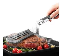 Spatule de maintien - Silicone en acier inoxydable 34,8 x 9,5 cm, pinces à spatule, manipulation sûre des aliments | Manipulation sûre, pinces à steak double face, ustensile de cuisine anti