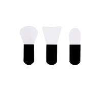 Spatule de maquillage - Lot de 3 spatules à fond de teint, pinceaux applicateurs en silicone pour boue, masque, visage, crème pour les yeux, lotion, outils applicateurs de maquillage, pinceaux