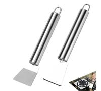 Spatule De Nettoyage Culinaire Polyvalente, Spatule De Nettoyage Domestique En Acier Inoxydable, Racloir Résistant Anti-Rouille Ustensiles De Cuisine Pour Gril Barbecue Réfrigérateur Camping Extérieur