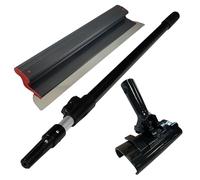 Spatule de surface 100 cm, lame super flexible 0,3 mm, manche en plastique ultra léger + adaptateur + manche télescopique 1,6 m, set Ergoplast pour lisser