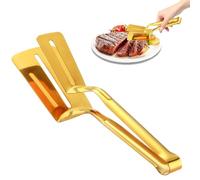 Spatule double - Spatule à steak portable - Spatule à griller, spatule à poisson, poignée ergonomique, pince à poisson frit pour frire et retourner le poisson