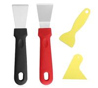 Spatule En Acier Inoxydable 2 Pièces Avec Spatule En Plastique 2 Pièces, Grattoir De Four En Plastique, Outil De Nettoyage De Four, Grattoir De Cuisine Polyvalent En Acier Inoxydable