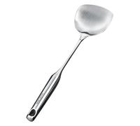 Spatule en acier inoxydable épaisse à long manche, ustensile de cuisine professionnel, pelle de cuisson pour frire, remuer et servir, antirouille, Durable, facile à nettoyer