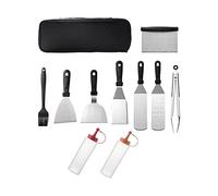 Spatule en Acier Inoxydable Outils de Barbecue Outil de Barbecue extérieur Portable DIY Grill Grattoir Spatules de Cuisine Accessoire de Barbecue (Color : 10PCS)