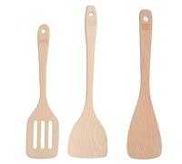 Spatule en bois, 3Pcs/Set Pelle frite sans collage Cuisine Ustensiles Outil de cuisson pour la cuisson Cuisson Friture Faire des gâteaux et du riz