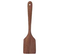 Spatule en bois à long manche, grande spatule en bois dur, spatule plate pour wok en bois, pour ustensiles de cuisine antiadhésifs et cuisine (33.5CM)