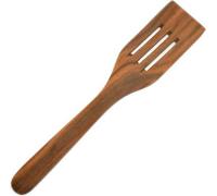 Spatule en bois de cerisier ajourée 29 cm | Spatule en bois de cuisine | Cuillère à égoutter en bois | Spatule écologique pour la cuisson