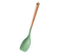 Spatule En Forme De Cuillère - Ustensile En Silicone Souple | Spatule De Mélange À Manche En Bois,Pour La Cuisine La Pâtisserie Le Mélange La Friture Les Légumes La Viande Et La