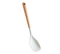 Spatule en Forme de Cuillère | Ustensile En Silicone Souple - Spatules Résistantes à la Chaleur avec Manche en Bois - pour le Mélange, le Raclage, le Service, la Friture et les