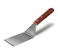 Spatule en métal pour poêle à frire en fonte, spatule de gril, spatule en acier inoxydable, spatule à hamburger, spatule à œuf spachulas, spatule en métal à dessus plat pour cuisson barbecue