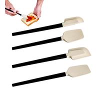Spatule En Silicone,4 Pièces Manche Antidérapant Résistant À La Chaleur - Set De Spatules Outil Grattoir Pour Pâtisserie | Pour Cuisson Nettoyage Melange Service Maison Camping Pique-nique