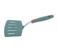 Spatule en Silicone à Fentes, Large, Acier Inoxydable, Ergonomique | Résiste à Chaleur, Prise Confortable, pour Steaks et Crêpes, Cuisson à Poêle Plaque