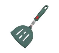 Spatule en silicone adaptée pour poêle antiadhésive, spatule à crêpes, spatule à large fente, spatule à poisson, spatule de cuisine, spatule fine et flexible adaptée pour la cuisine VyL419 (vert, 28 x