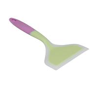 Spatule en Silicone avec Bouche Large et Design Bicolore, Pelle de Cuisson Antiadhésive pour Tamagoyaki, Crêpes, Viande, Boeuf, Omelette japonaise. (tête de pelle verte)