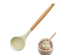 Spatule en silicone avec manche en bois - Ustensile de cuisine résistant à la chaleur, spatule de cuisson en silicone antiadhésive | Cuillère, retourneur à fente, louche à soupe, ustensiles de cuisine