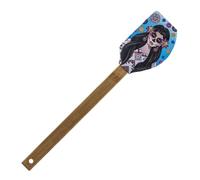 Spatule en Silicone avec Motif Imprimé et Manche en Bambou, 31 cm, sans BPA (Catrinas)