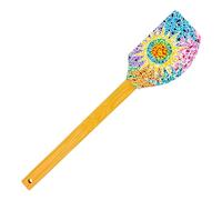 Spatule en Silicone avec Motif Imprimé et Manche en Bambou, 31 cm, sans BPA (Gaudi)