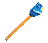 Spatule en Silicone avec Motif Imprimé et Manche en Bambou, 31 cm, sans BPA (Nuit Étiolée)
