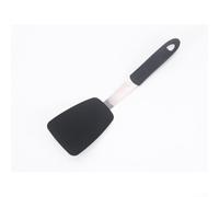 Spatule en Silicone Cuisine Antiadhésive Résistante Chaleur 230°C pour Poêle et pour plancha Noire(B)