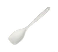 Spatule en silicone résistant à la chaleur pour cuisiner et servir avec échelle de mesure pour un contrôle précis des ingrédients (blanc)