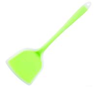 Spatule en silicone résistante à la chaleur - Ustensile de cuisine anti-adhésif - Pelle de cuisson sûre pour la friture et la pâtisserie - 33 cm - Rouge (vert)