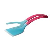 Spatule en silicone | Spatule 2 en 1 | Poignée ergonomique pour steak, barbecue, crêpe, poisson, toast, petit-déjeuner, omelette