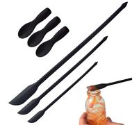Spatule en verre - Grattoir en silicone, cuillère à double tête, flexible, antiadhésif, résistant à la chaleur, outil pour gâteaux, pâte à sure, beurre, crème, flacon mélangeur, lotion nettoyante