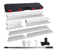 Spatule Enduit Lissage, Skimming Blades Set avec Poignée Réglable en Aluminium et Lame de Rechange, Lame a Lisser pour Enduire les Murs et les Plafonds (30cm + 55cm +80cm)