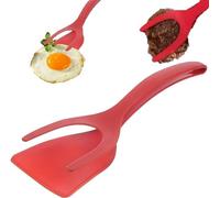 Spatule et pince en silicone résistantes à la chaleur 2en1 pour les œufs et les crêpes