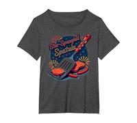 Spatule étoilée T-Shirt, Femme Grandes Tailles, Chiné Foncé, 1X